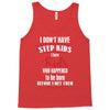 step kids white letter Tank Top