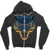 tiger fire Zipper Hoodie