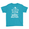 You Cant Scare Me I am Biker Brother Youth Tee