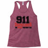 911 dispatcher heroes black logo Racerback Tank