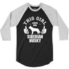 This Girl Loves Siberian Husky 3/4 Sleeve Shirt