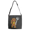 sad gingerbread Adjustable Strap Totes