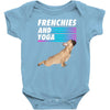 frenchies and yoga Baby Bodysuit