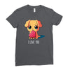 puppy love Ladies Fitted T-Shirt