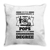 Never Underestimate A Pops With An Engineer Degree Throw Pillow