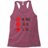 money bad love Racerback Tank