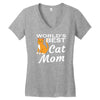 world's best cat mom Women's V-Neck T-Shirt