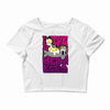 the beateggs !!! purple Crop Top