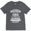 Super Cool Mimi Of A Freaking Awesome Grandson V-Neck Tee
