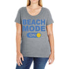 beach mode on Ladies Curvy T-Shirt