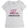 Move Over Boys Let This Girl Show You How To Be A Firefighter Women's Triblend Scoop T-shirt