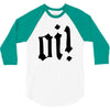 oi punk rock top long sleeve 3/4 Sleeve Shirt