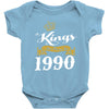 kings are born in 1990 Baby Onesie