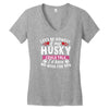 if my husky could talk Women's V-Neck T-Shirt