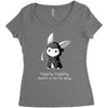 grim bunny Women's Triblend Scoop T-shirt
