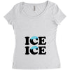 Ice Ice Baby Women's Triblend Scoop T-shirt