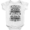 Real Kings Are Born On October 22 Baby Onesie