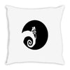 nightmare before christmas black logo Throw Pillow