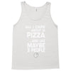 care about pizza and 3 people girls Tank Top