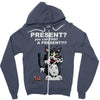 anxious cat Zipper Hoodie