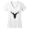 deer head vector Women's V-Neck T-Shirt