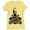 I Am Doberman Pinscher Actually In A Very Commited Relationship Ladies Fitted T-Shirt