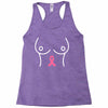 breast with pink ribbon Racerback Tank