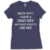 husbands wives joke Ladies Fitted T-Shirt