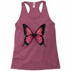 breast cancer butterfly Racerback Tank