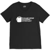 please stop talking it's too early coffee V-Neck Tee