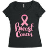 breast cancer pink ribbon Women's Triblend Scoop T-shirt