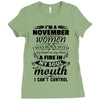 I Am A November Women Ladies Fitted T-Shirt