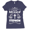 I Am One Blessed Stepmom Ladies Fitted T-Shirt