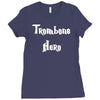trombone hero funny music Ladies Fitted T-Shirt