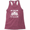 my other ride is a time machine Racerback Tank