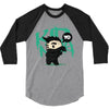 mo hawk ninja 3/4 Sleeve Shirt