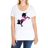 Unicorn Galaxy Ladies Curvy T-Shirt