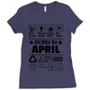 Born In April Ladies Fitted T-Shirt