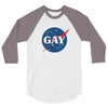 Nasa Parody Gay 3/4 Sleeve Shirt