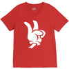 peace sign V-Neck Tee