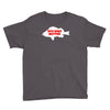 funny size does matter fishing fish holiday jarvis reel rod line sinke Youth Tee
