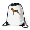 tiger pattern Drawstring Bags