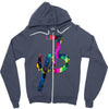 jake paul colorful Zipper Hoodie