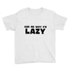 ask me why i'm lazy sloth Youth Tee