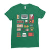 vintage electronic retro technology Ladies Fitted T-Shirt