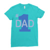 1 dad (2) Ladies Fitted T-Shirt