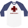 i'm with player 2 video game gamer computer geek nerd funny tee shirt 3/4 Sleeve Shirt
