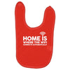 home is where the wifi funny Baby Bibs