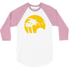 beach silhouette birds sand sunset 3/4 Sleeve Shirt