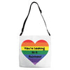 You're Looking At A Rainbow Adjustable Strap Totes